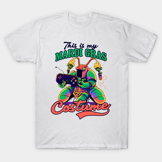 Mardi Gras Video Game Shirt | This Is My Mardi Gras Costume T-Shirt by Gawkclothing